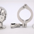 Fixed cleaning ball, CLAMP connection, stainless steel, for cleaning of containers and tanks in food and beverage production