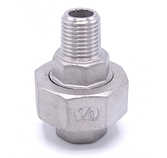 Flat seal for Stainless Steel Union Thread, / type 316 | 1/4" PTFE