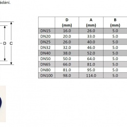 Gasket Silicone (VMQ) for Union Male Standard DIN11851 DN15