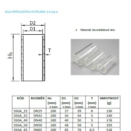 Glass - Straight Sight Glass, type A | DN25