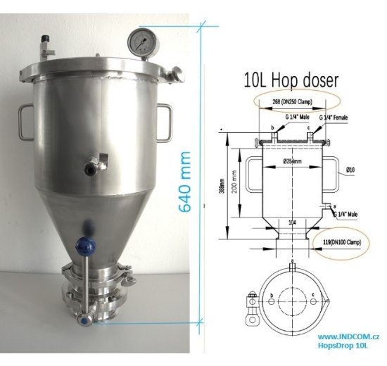 Hopsdrop - Container for cold hopping | Hops Drop 10L