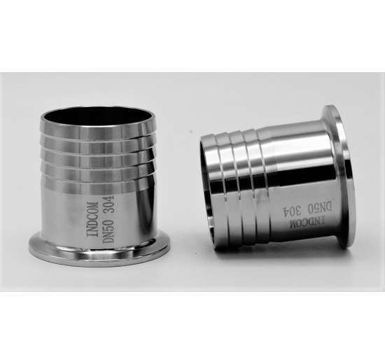 Hose Adapter DN50 (K64), clamp connection, stainless steel