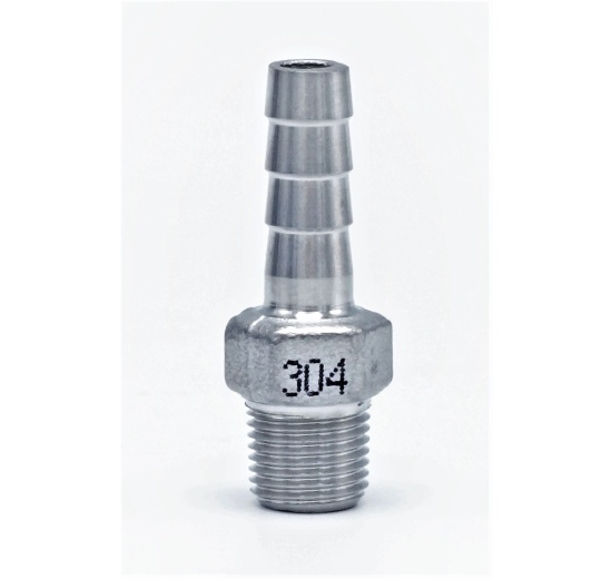 Hose nipple extension / hose end with hexagon / type 337 1/8"