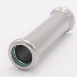 Hrdlo lisovací prodloužené 15 mm, nerezové