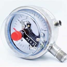 INDCOM  All-stainless steel pressure gauge with electrical contacts
