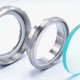 individual parts of the union sight glass - glass and seal