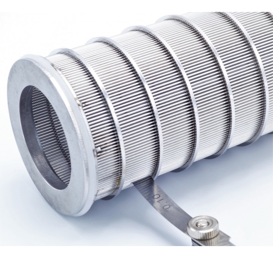 inner filtration slotted sieve 0,1 mm for wort filter DN65
