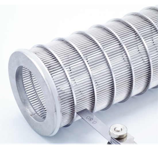 inner filtration slotted sieve 0,8 mm for tubular filter DN50