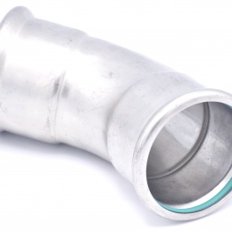 Koleno 45° (oblouk), lisovací nerez