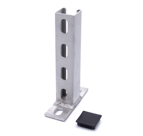 Konzola montážní nerezová 200 mm s plastovou krytkou