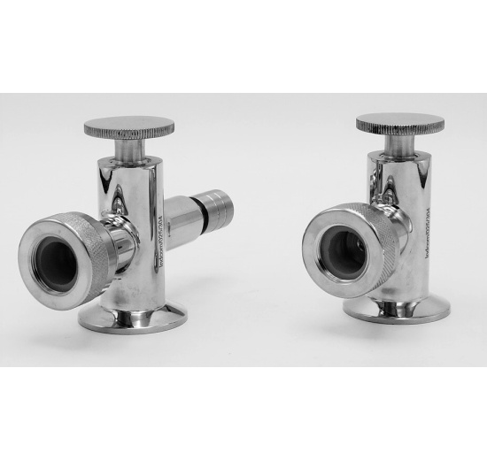 Level gauge with sampling tap