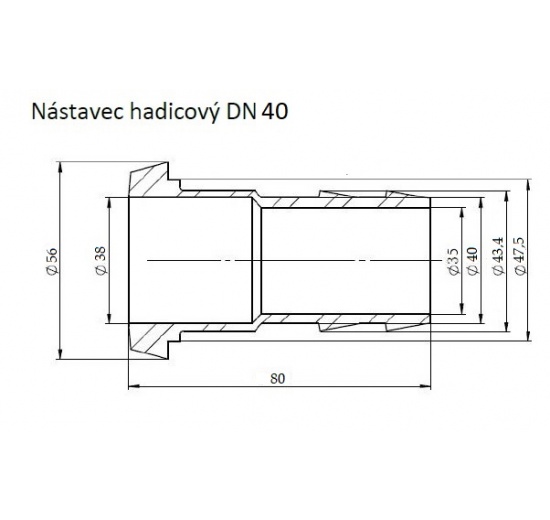 Liner Hose Fitting DIN 11851 | DN40