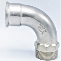 lisovací koleno F/závit vnější 90°