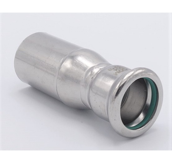 Lisovací redukce (redukovaná vsuvka) M/F 28/22 mm, nerez