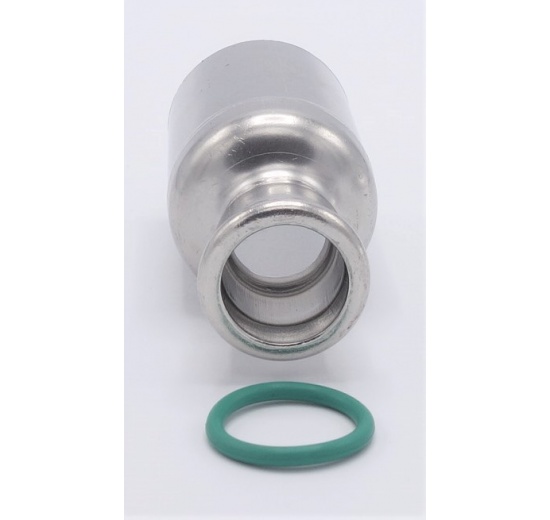 Lisovací redukce (redukovaná vsuvka) M/F 42/22 mm, nerez