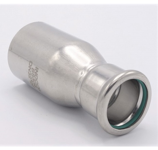 Lisovací redukce (redukovaná vsuvka) M/F 42/28 mm, nerez