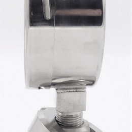 manometer with separating membrane, union DIN 11851, dial 100 mm, Nut DN32 0-10 bar