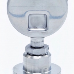 manometr s oddělovací membránou, rozsah měření 0-6 bar, clamp límeček 64 mm, číselník tlakoměru 63 mm