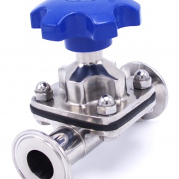 Manually operated diaphragm valves, clamp type C-C valves for food and beverage