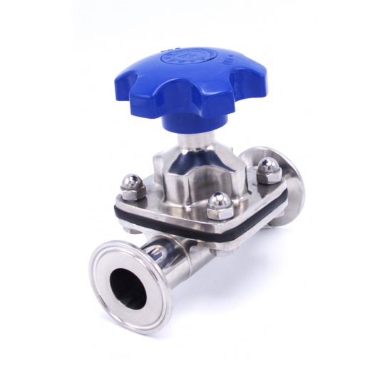 Manually operated diaphragm valves, clamp type C-C valves for food and beverage