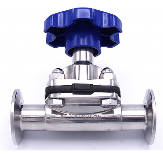 Manually operated diaphragm valves, clamp type C-C