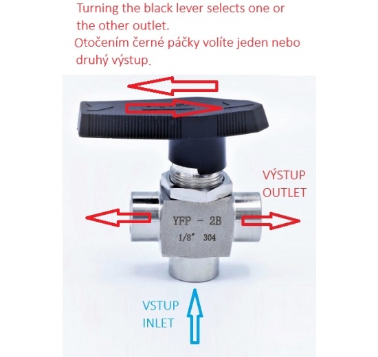 MINI Stainless Steel Ball Valve, Three- way, Threaded |1/8”