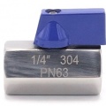 MINI Stainless Steel Ball Valve With Reduced Flow, One-piece, Threaded 1/4”