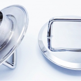 Modified lid sieve cap 0,1 / 0,3 / 0,55 / 0,8 mm lid filter DN50