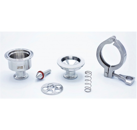 nerezové zpětné klapky, clamp typ C-C - jednotlivé díly