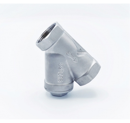 nerezový Y filtr šikmý s jemným sítkem, závitový 1 1/4”