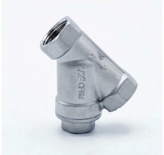 nerezový Y filtr šikmý s jemným sítkem, závitový 1/2”