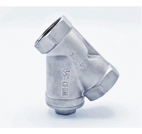 nerezový Y filtr šikmý s jemným sítkem, závitový 6/4”