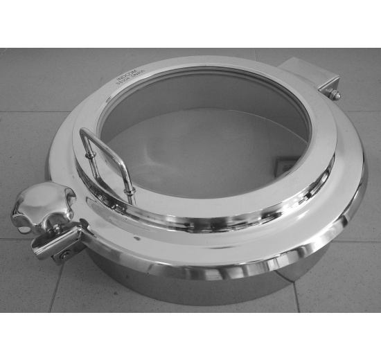 Non-pressure manhole with sight glass DN400, stainless steel