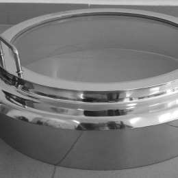 Non-pressure manhole with sight glass DN500, stainless steel