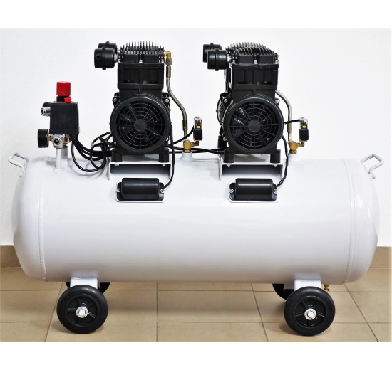 oil-free compressor, air tank 100 l, flow rate 360 l/min