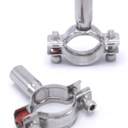 Pipe Clamp without Rubber, two screws, stainless steel DIN 1.4301_ 38-40 mm