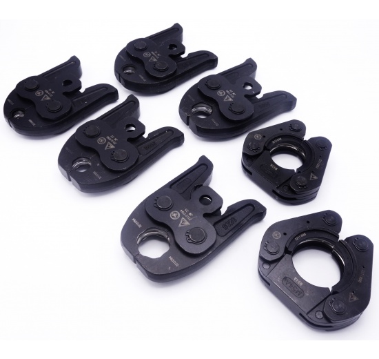 Pipe Pressing Tool (7 jaws) set for press fittings - type M (7 pcs of replaceable jaws)