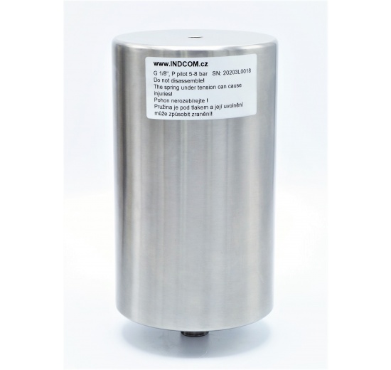 Pneumatic actuator, all-stainless steel, single-acting (air-spring)