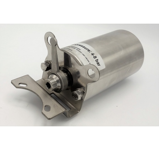 Pneumatic actuator, single-acting and accessories for butterfly valve DN100