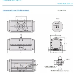 Pneumatic drive, double acting