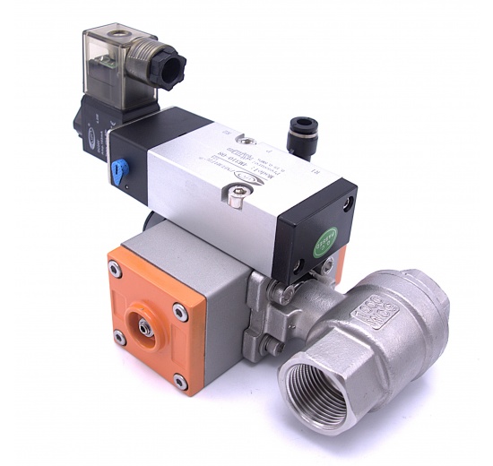 Pneumatic drive, double acting