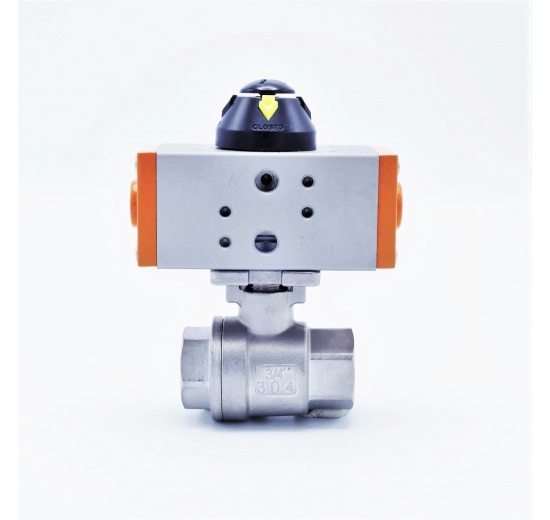 Pneumatic drive, double acting