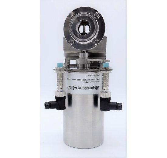 Pneumatically Operated Butterfly Valve, CLAMP DN25