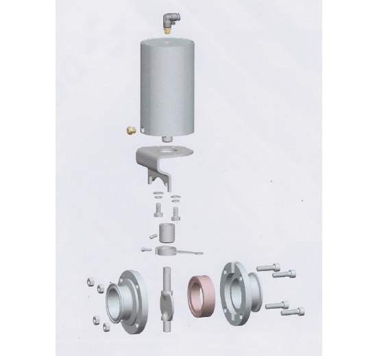 Pneumatically Operated Butterfly Valve, CLAMP DN40