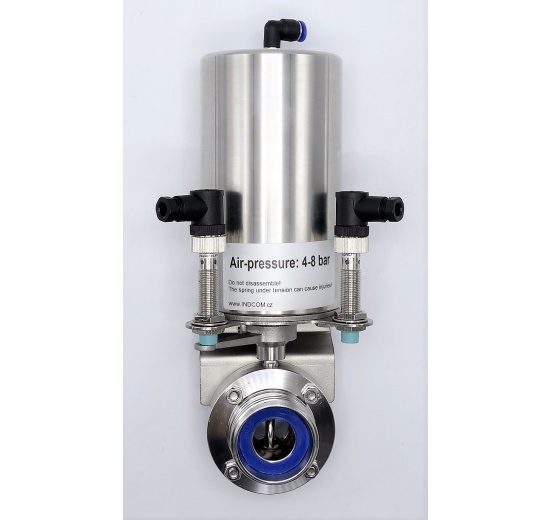 Pneumatically Operated Butterfly Valve, Threaded, type G-G | DN25