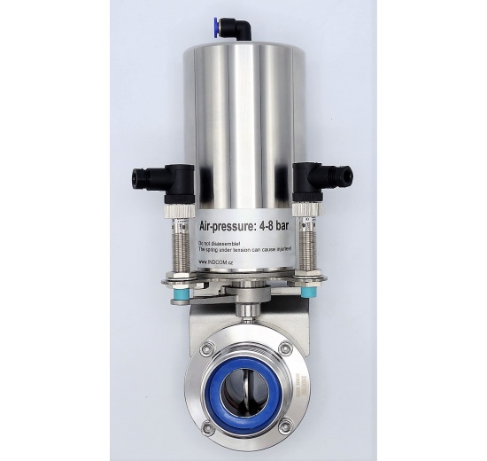 Pneumatically Operated Butterfly Valve, Threaded, type G-G | DN32