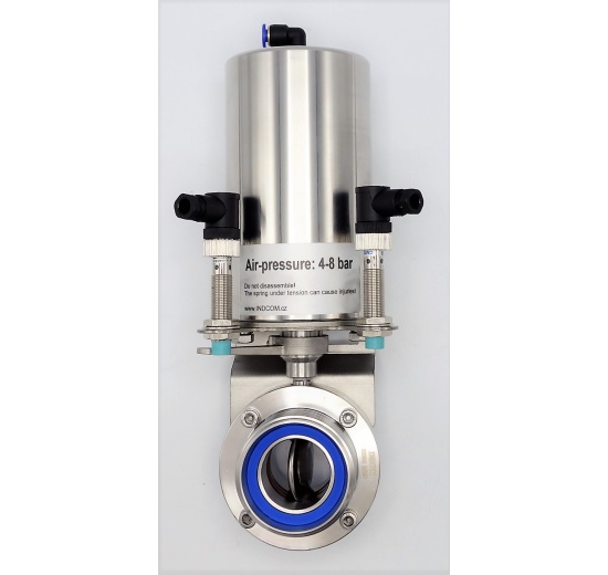 Pneumatically Operated Butterfly Valve, Threaded, type G-G | DN40