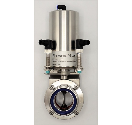 Pneumatically Operated Butterfly Valve, Threaded, type G-G DN50