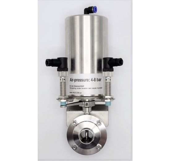 Pneumatically Operated Butterfly Valve, Threaded / Welded, type G-S DN25