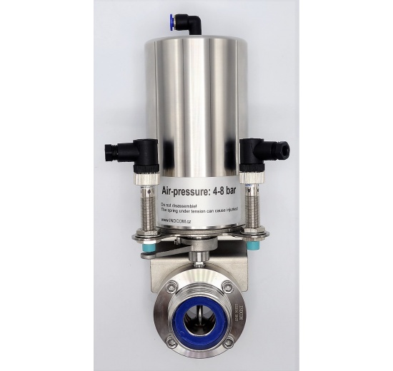 Pneumatically Operated Butterfly Valve, Threaded / Welded, type G-S DN25